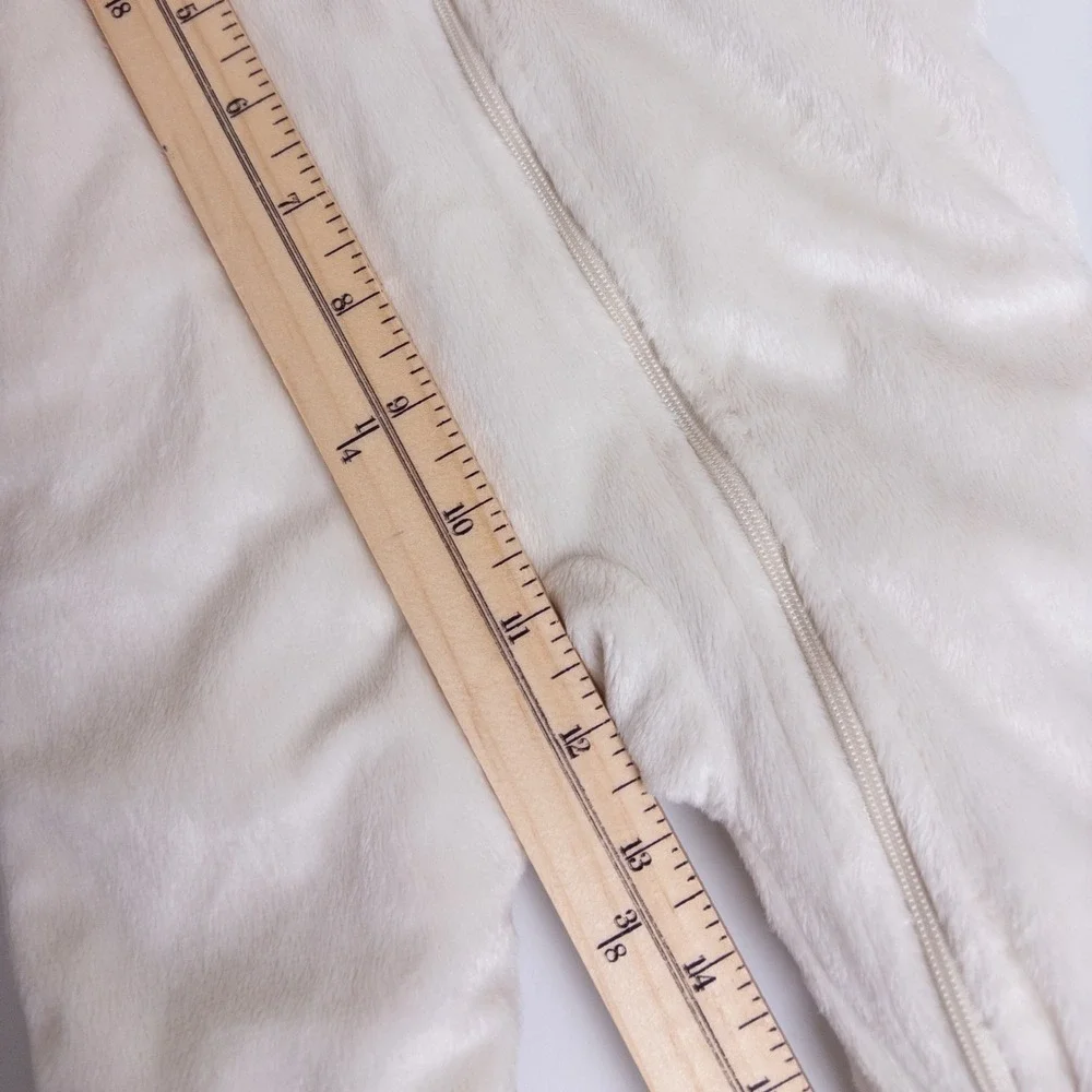 Carter's‎ Pram Suit Kids Newborn White Ivory Plush Bear Ear Hooded